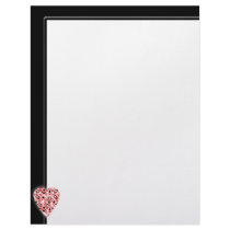 Red Love Heart! Playing Card Pattern! letterhead by PsyborgAli Red Love Heart! Playing Card Pattern! letterhead