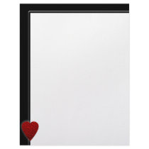 Red Love Heart! Playing Card Pattern! letterhead by PsyborgAli Red Love Heart! Playing Card Pattern! letterhead