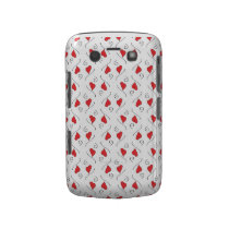 Red Love Hearts and Swirls Blackberry Bold case casemate cases