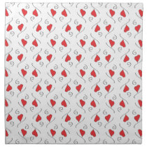 Red Love Hearts and Swirls Napkins napkins