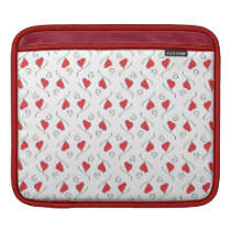 Red Love Hearts and Swirls Rickshaw iPad sleeve ipad sleeves