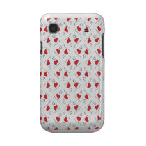 Red Love Hearts and Swirls Samsung Galaxy S case casemate cases