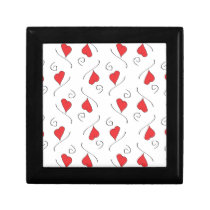 Red Love Hearts and Swirls Trinket Gift box gift boxes