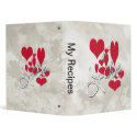 Red Love Hearts binder