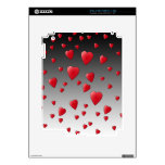 Red Love Hearts. Pattern. iPad 2 Skin