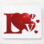 Red LOVE mousepads