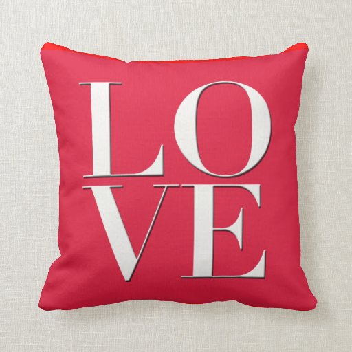 Red "Love" Pillow Zazzle