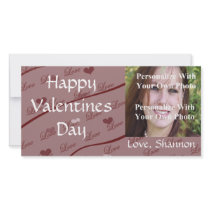 Red Love Valentine Photo Card photo cards