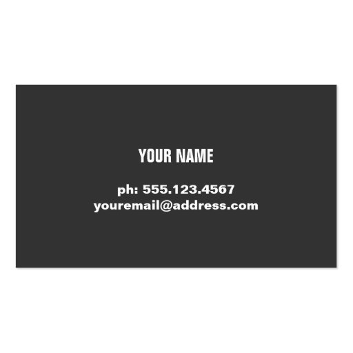 Red M Retro Typography Business Card (back side)