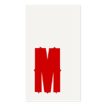 Red M Retro Typography Business Card business cards