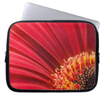 Red Macro Gerbera Daisy Flower Laptop Sleeve