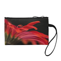 Red Macro Gerbera Flower Coin Wallets