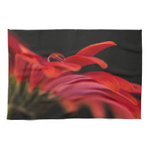 Red Macro Gerbera Flower Towel