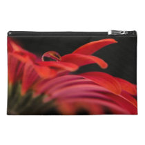 Red Macro Gerbera Flower Travel Accessories Bags