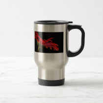 Red Macro Gerbera Flower Travel Coffee Mug