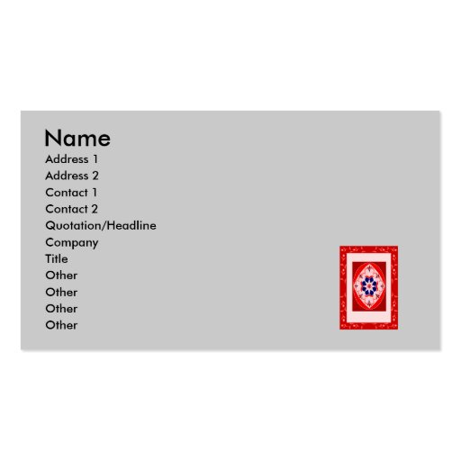 Red Magic Carpet Business Card Templates