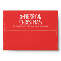 Red Mailing Envelopes | Merry Christmas