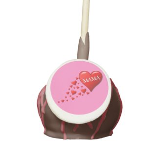 Red Mama Hearts Cake Pops