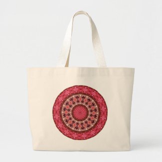 Red Mandala Pattern Tote Bag bag