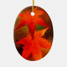 Red Maple Christmas Tree Ornaments