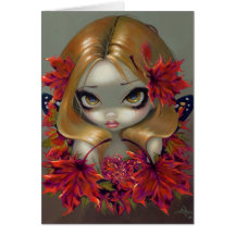 "Red Maple Fairy" Greeting Card
