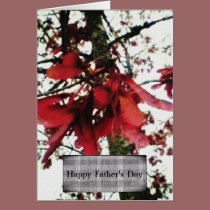 Red Maple Keys Botanical Fathers Day cards