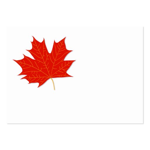 Red maple leaf business card templates