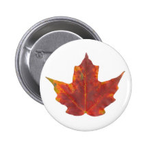 Red Maple Leaf Buttons