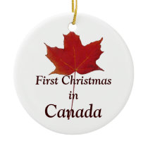 Red maple leaf  - first Christmas in Canada ornaments