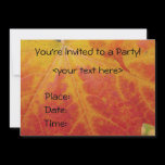 Red Maple Leaf Party Invitation