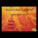 Red Maple Leaf Party Invitation