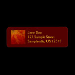 Red Maple Leaf Return Address Label
