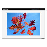 Red maple leaves against blue sky 15" laptop skins