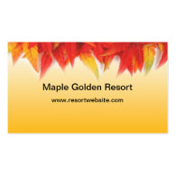 Red maple leaves business cards business card templates