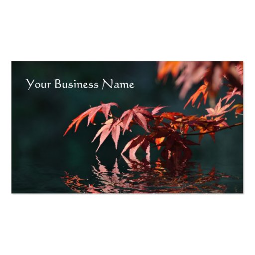 Red maple reflections business card