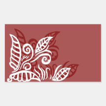 red maroon leaf modern design stickers
