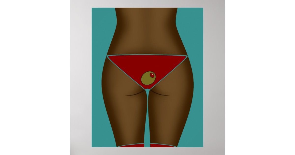Red bikini poster Midget in amsterdam