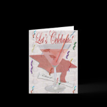 Red Martini Graduation Invitation cards
