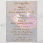 Red Masquerade Ball Wedding Menu Flyer