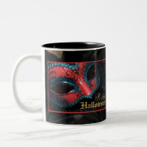 Red Masquerade Mask Renaissance Halloween Mug