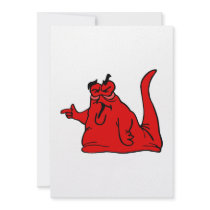Red Mean Blob Alien Invite