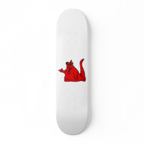 Red Mean Blob Alien Skate Decks