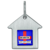 Red Medic Alert Diabetic Pet Name Template Pet Pet Name Tag