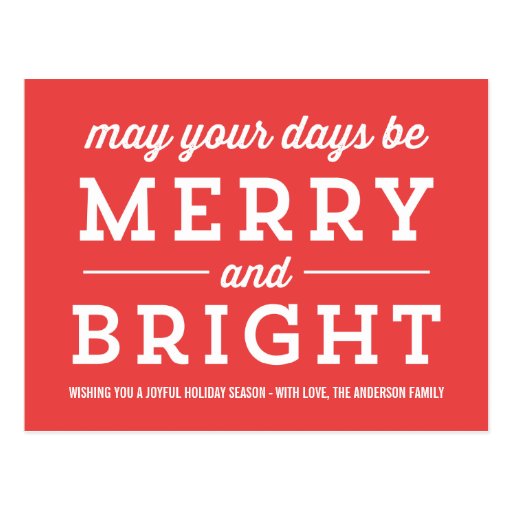 Red Merry Christmas Photo Post Card | Zazzle