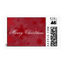 Red Merry Christmas Snowflakes Stamp