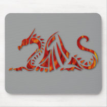 Red Metallic Dragon mousepads