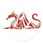 Red Metallic Dragon stickers