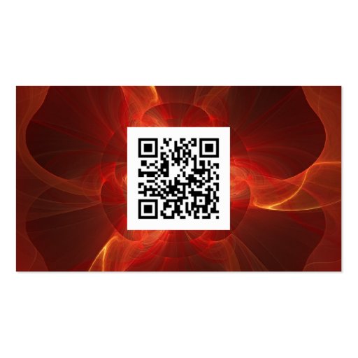 Red Metallic Elegance with QR code Business Card Templates (back side)
