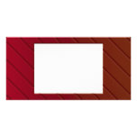 Red Metallic Frame Customized Photo Card