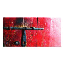 Red Mexican Door photo cards by Catwing Red Mexican Door photo cards